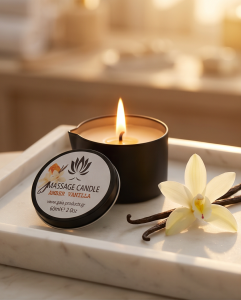 Κερί Μασάζ Amber Vanilla 60ml - Κεχριμπάρι και Βανίλια
